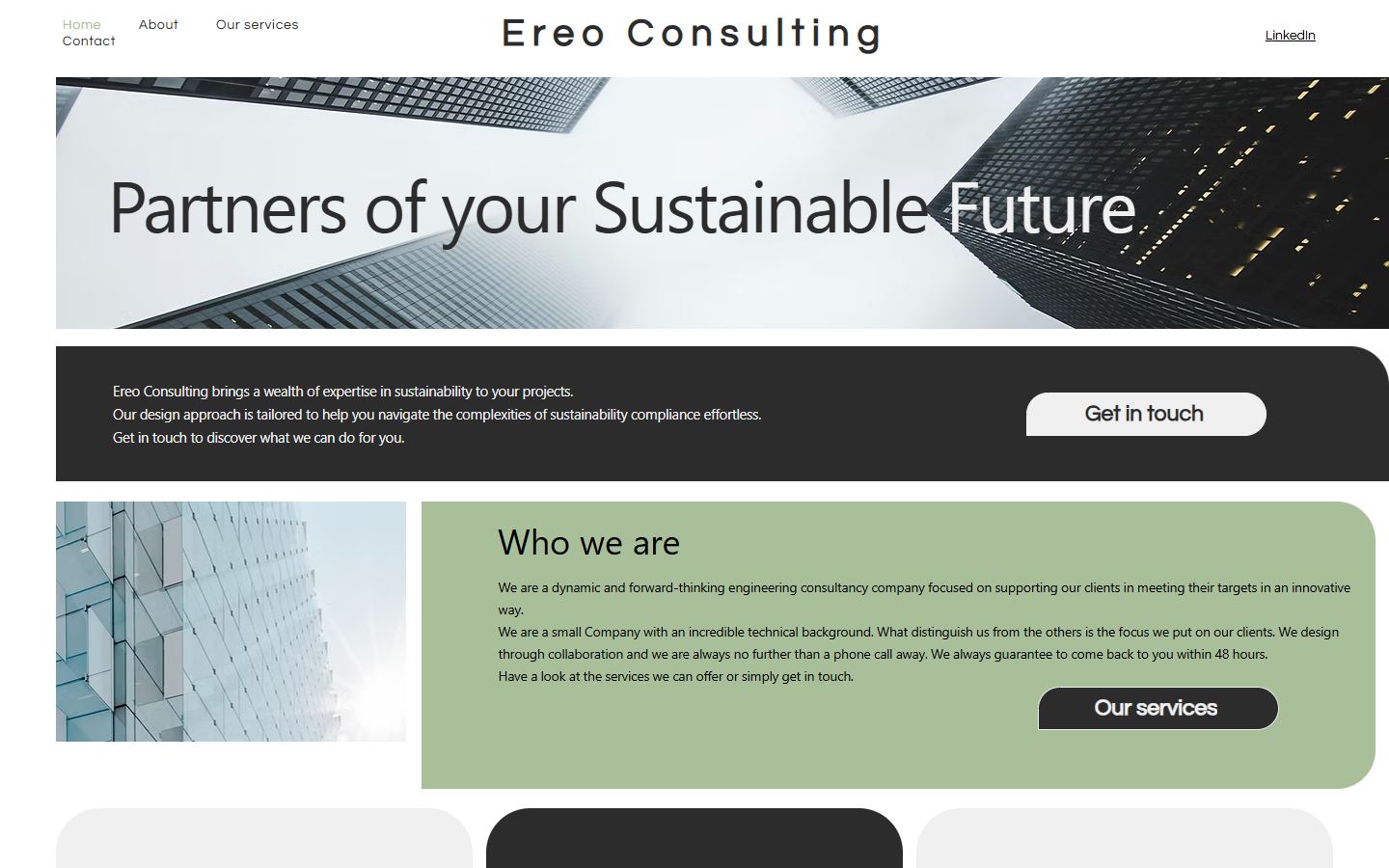 Ereo Consulting old Wix website